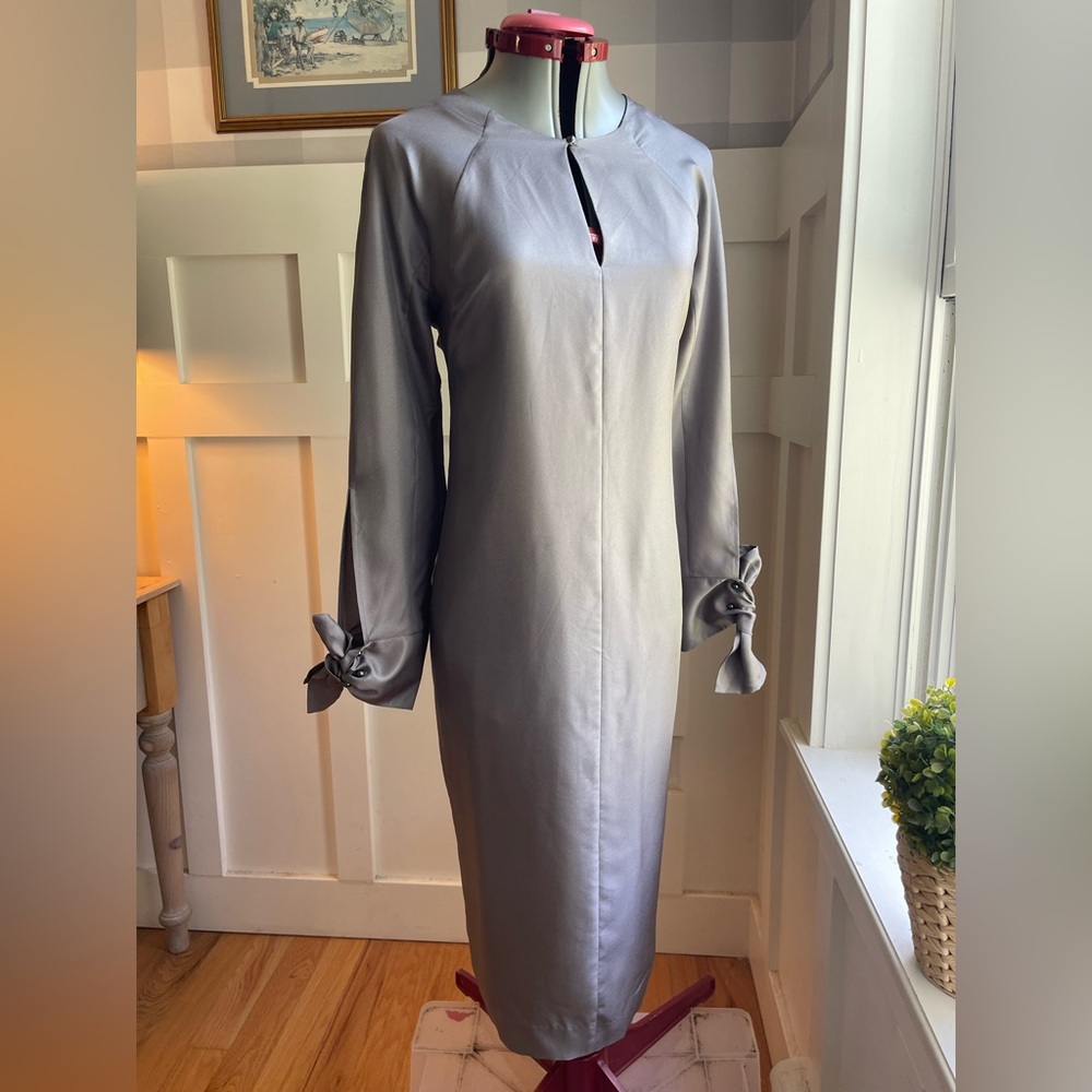 Banana Republic Silver Long Sleeve Dress